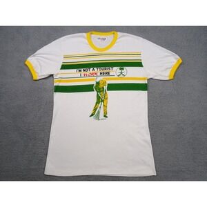 Vintage Padak Tees Shirt Mens Size Medium White Golf Short Sleeve Crew Neck